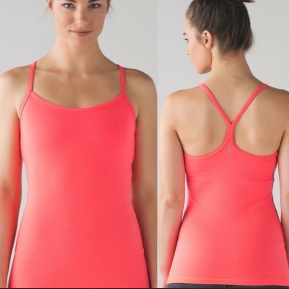 Lululemon Power Y Tank Electric Coral